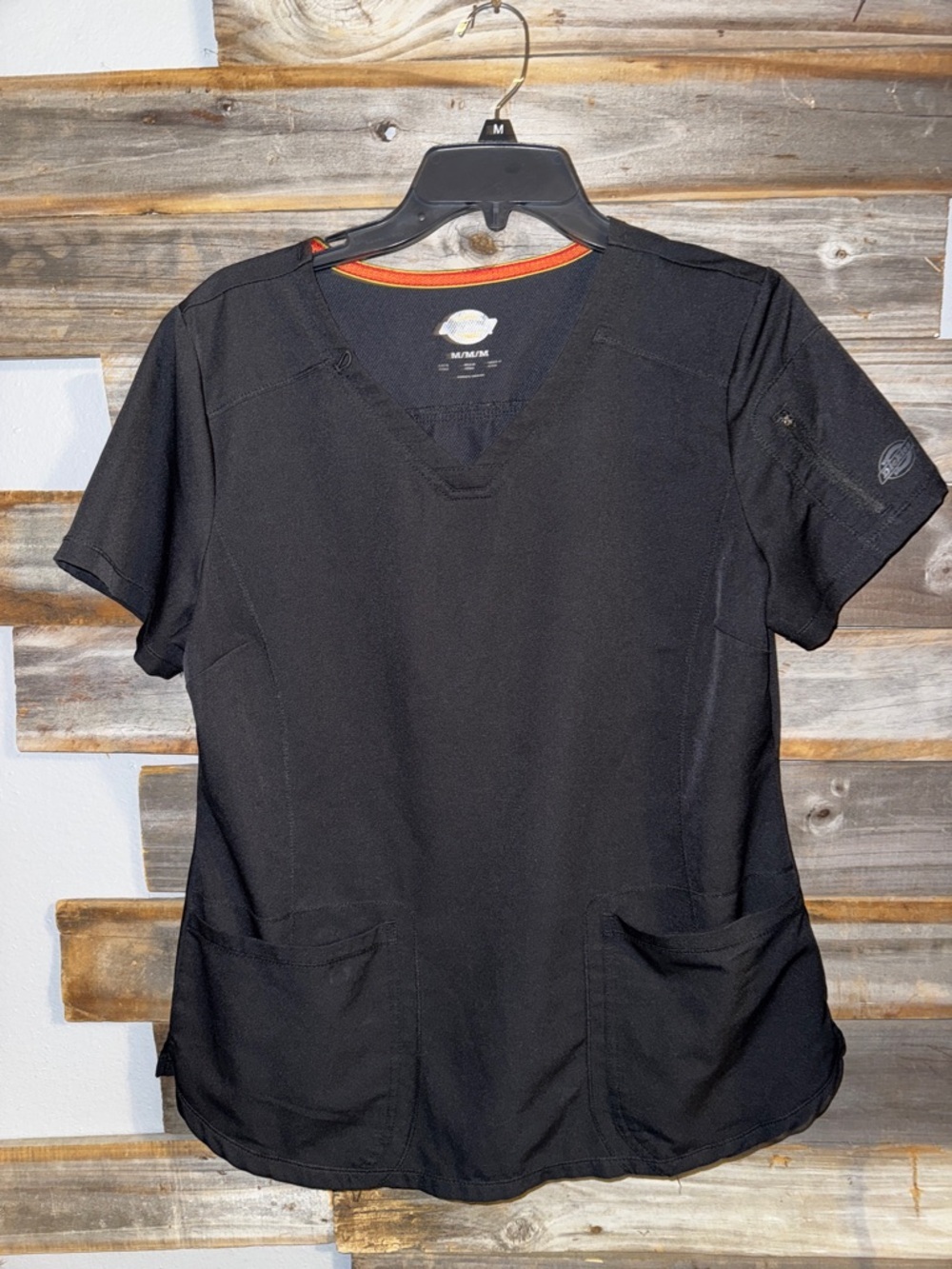 Dickies Dynamix Women's Pewter V-Neck Scrub Top- Size M